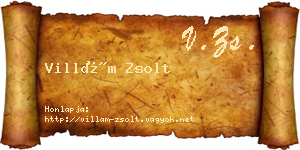 Villám Zsolt névjegykártya