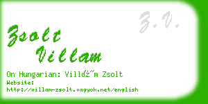 zsolt villam business card
